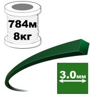 Корда - квадратна зелена 3.0мм 784м